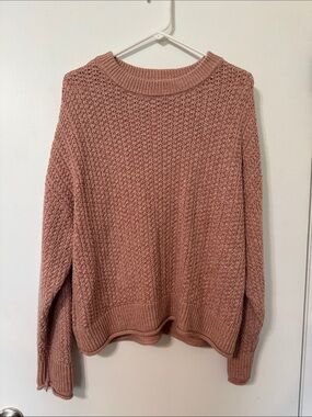 Universal Thread Mauve-Pink Textured Crewneck Sweater